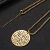 Pendant Necklaces Church Round Necklace For Men Titanium Stainless Steel Pattern Disc 2021 Punk Jewelry