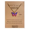 Hangende kettingen Ant Angel Boheemse legering vlinder ketting voor vrouwen set sleutelbeen ketting