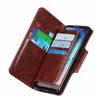 Portefeuille de portefeuille en cuir multifonctionnel de 6 cartes pour iPhone 13 11 12 Pro Max Mini XR XS 8 7 Samsung S21 PLUS Porte-porte-téléphone Stand Stand Stand Stand Pochette de mode