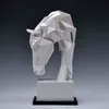 Hästhuvud smycken djurharts heminredning nordiska geometriska origami hantverk inredning vardagsrum skrivbord dekor statyett 211101