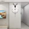 Cabeça de veado parede europeia personalidade criativa sala simples elegante atmosfera decorativa relógio PO frame 210414