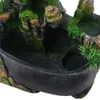 HoDe Creative Indoor Simulazione Resina Rockery Cascata Statua Feng Shui Fontana d'acqua Giardino di casa Artigianato 210804