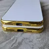 Custodia per telefono a sublimazione in bianco oro Custodia placcata per iPhone 12 13 Pro Max K102