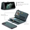 Luxury Zipper Magnet Telefonväska Plånbok Påsar för iPhone 12 Mini SE 7 8 11 Pro XS Max X XR Flip Leather Card