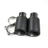 1 Pair Universal Carbon Fiber Exhaust Pipe Curly Edge Matte Exhausts Tips Akrapovic Car Style Muffler Tail End Tip