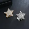Pins, Brooches Fashion Exquisite Rhinestone Star For Women Vintage Gold Silver Color Alloy Pins Coat Brooch High Quality Accessories