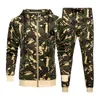 Men's Hoodies & Sweatshirts 2021 Autumn Tracksuit Set Men Camouflage Sportswear Suit Winter Pullover Gyms Outfit Zipper Sweatpants Male 2 Pi