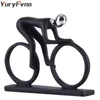 Yuryfvna Bicycle Statue Cyclist Sculpture Figurine Resin Modern Abstract Art Athlete Bicycler Figurine Home Decor Q05251793278