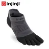 Injinji Pięć palców Skarpety Skarpety o niskiej cięcie cienkie sporty COOLMAX POST Szybko suszenie jogi jogi na mens 210727