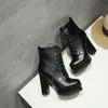 Fashion shoes woman platform boots spring autumn ankle boots for women top quality high heels shoes big size 34-43 N267 Y0914