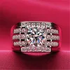 Damesringen Crystal Three Business Ring Full Diamond Heren Diamant Lady Cluster Styles Band