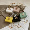 Bamboo Joint Design Handle Stone Pattern PU Leather Mini Crossbody Bags 2021 Summer Women Chain Shoulder Handbags And Purses