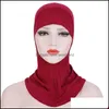 Beanie/Skl Caps Hats & Hats, Scarves Gloves Fashion Aessories Muslim Mini Hijab Cap Under Scarf Solid Fl Bonnet Inner Islamic Turban Hat1 Dr