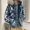 Men's Down & Parkas Winter Clothing Long Sleeve Parka With Removable Faux Fur Trimmed Hood Korean Stretwear Camoflague Coat Men S-XXL