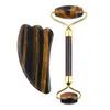 Moda Jade Massage Roller Tiger Eye Stone Scraping Plac Do Salon Spa Face Body Body Beauty Tools