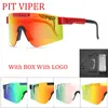 2023 Nouvelles lunettes de soleil surdimensionnées Polaris Mirored Red Lens Tr90 Frame UV400 Protection Men Sport avec Case