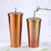 17oz camada dupla moda canecas de canecas de aço inoxidável para adultos e crianças vácuo xícara de café doce cor gradiente Gelo Tyrant Grande Capacidade Thermos Copas