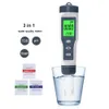 TDS PH Meter EC Temperature Meters Digital Water Quality Monitor Tester for Pools Drinking Water Aquariums