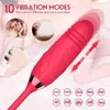 NXY Vibrators Сяер OEM / ODM Rose Цветок Вибратор 2 В одном клиторате сосание G Sport Sex Toys Женщины Взрослый Телескопический 0110