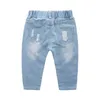 CROAL CHERIE Moda Niños Ripped Jeans Niños Niños Niñas Pantalones de mezclilla para adolescentes Ropa para niños pequeños 211102