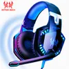 Cuffie da gioco Cuffie da gioco Bass Stereo Auricolare sopra la testa Casque PC Laptop Microfono Cuffie cablate Computer PS4 Xbox