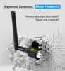 USB Wifi Adapter Antenna Wifi4 Adapters Card 2.4g 5.8g dual bands antennas 802.11 Ethernet Dongle MT7601 Free Driver For PC Desktop laptop