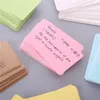 100 pièces coloré bricolage cartes de voeux carte de visite Message Notes étiquettes en papier blanc Graffiti mot carton papeterie