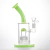 14mm Female Joint Bong Colorful Glass Bongs Splash Guard Hookahs Dome Perc Oil Dab Rigs Birdcage Percolator Water Pipes DHL20091