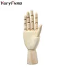 YuryFvna 2 pcs 5.5 Inch Wooden Human Mannequin 7 Drawing Manikin Hand Artist Model for Sketch 211101