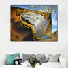 Postmoderne abstrakte Kunstuhr von Salvador Dali, Leinwanddruck, Kunstgemälde, Wandbilder für Wohnzimmerdekoration