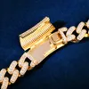 Link Chain 20mm Miami Cuban Bracelet Men Hip Hop Jewelry Gold Color Bling Zirconia Rapper Rock Fashion Fawn22