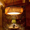 현대적인 모방 대형 샹들리에 천장 매달려 레스토랑 바에어 장식 커피 숍 램프 실내 조명 18W 펜던트