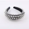 Full Rivet Covered Headband Sponge Hair Bands Women Hair Accessories Daily Party Headwear