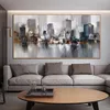 Paintings RELIABLI ART City Building Poster Scenery Pictures For Home Abstract Oil Painting On Canvas Wall Living Room Decoration3750518