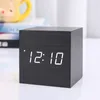 Nowa Kwalifikowana Drewniana Drewniana LED Budzik Drewno Retro Glow Clock Decor Desktopniowy Dekorować Desk Funkcja Desk 2021