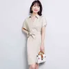 Elegant Korean style Clothing Fashion Patchwork Dresses Shirt Summer Vintage Loose Women's 882D 210420