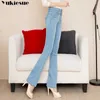 Jeans caldi in cashmere Donna Inverno push up flare jeans donna Vita alta Addensare Skinny Pantaloni femminili da donna Taglie forti 210608