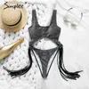 Vintage léopard femmes bikini gland coupe haute sexy maillot de bain une pièce push up maillot de bain d'été ensemble 210414