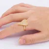 2021 Fashion 6 Styles Heart Shaped Rings For Women Gold Color Adjustable Ring Best Party Wedding Anniversary Jewelry Gift