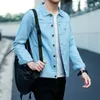 Män Jean Jackor Dropshipping Kläder Denim Mode Bomull Man Jeans Button Top Coat Tunna Spring Outwear Male Brand Cowboy