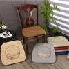 Cuscini per sedie da pranzo da cucina a forma di U ricamati Cuscini per sedili Tappetini antiscivolo in cotone e lino in stile cinese con cerniera