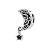 Se adapta a las pulseras Pandora 20 piezas Moon Star Dangle Silver Charm Bead Beads sueltos para venta al por mayor Diy European Sterling Jewelry Marking Charm Women