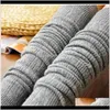 & Hosiery Womens Underwear Apparel Drop Delivery 2021 Over Knee Women Winter Warm Wool Solid Long Leggings Thicken Pile Socks Boot Covers Bee