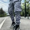 Pantalon Cargo Homme Réfléchissant Mode Street Style Lâche Printemps Été Léger Streetwear Tendance Hip Hop Vêtements Jogger Pantalon Homme 210518