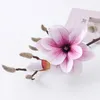 Ghirlande di fiori decorativi Singolo di fascia alta 2 teste Simulazione 3d Magnolia Fiore artificiale Casa El Party Ristorante Decorazione Falso