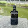 Bouteilles de parfum de voiture carrées noires de 8 ml bouteille en verre vide avec bouchon à vis en bois et corde de suspension pour décorations Air RRD11875