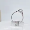 Azuo Orignal Oro bianco 18 carati Diamante puro 020CT SI Lettera H W Anello per donna Festa nuziale di fidanzamento Au750