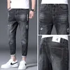Jeans Ripped Jeans Men Byxor Casual Brand Mäns Dagliga Modebyxor Slim Fit Jeans Male Street Skinny Pant Vintage Ungdom 802 211011