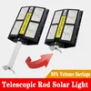 Telescopic Rod Solar LED Street Lamps PIR Motion Sensor Timing Lamp Remote Control All in One Wall Light for Plaza Garden outdoor 209E