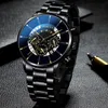 Men's Watch 2021 Fashion European and American Quartz Classic Black Watch Steel Steel Steel Belt Automatic C338E